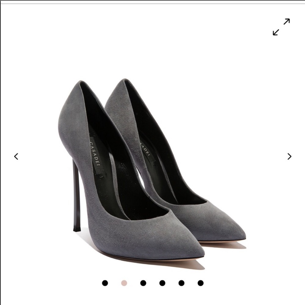 Casadei Grey suede Blade Heels